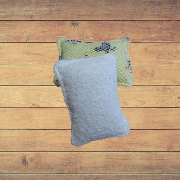 Reusable, Washable Sponge, Chicken Dish Scrubby, Set Of 2 - Picture 2 of 4